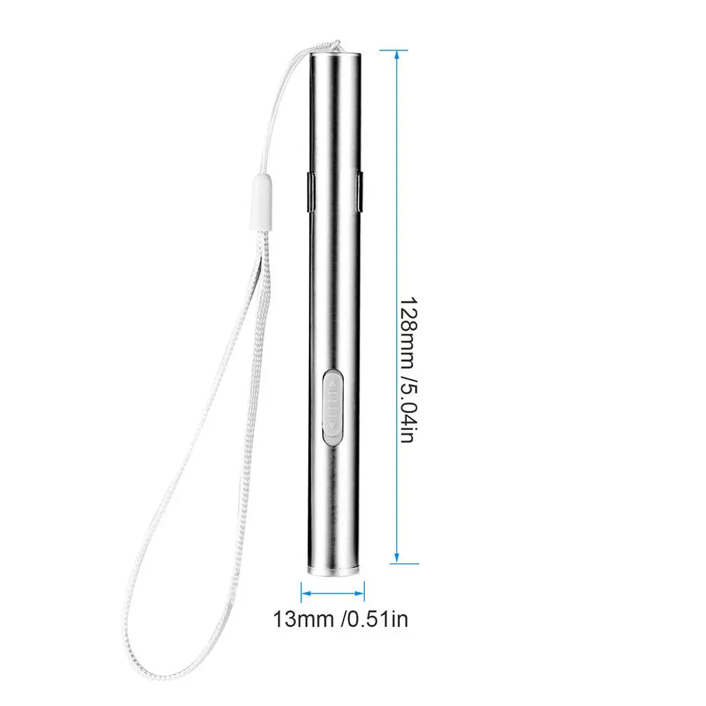 Mini Portable LED Pen Light | USB Rechargeable Medical Flashlight with Stainless Steel Clip
