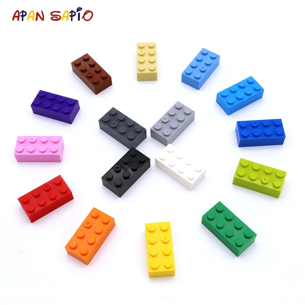 40pcs DIY Building Blocks Thick Figures Bricks 2x4 Dots | Educational Creative Toy for Kids