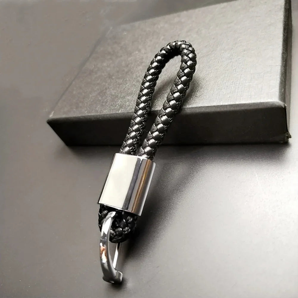 Custom Car Logo Keychain | Metal Woven Key Ring for Mercedes Benz VW Audi