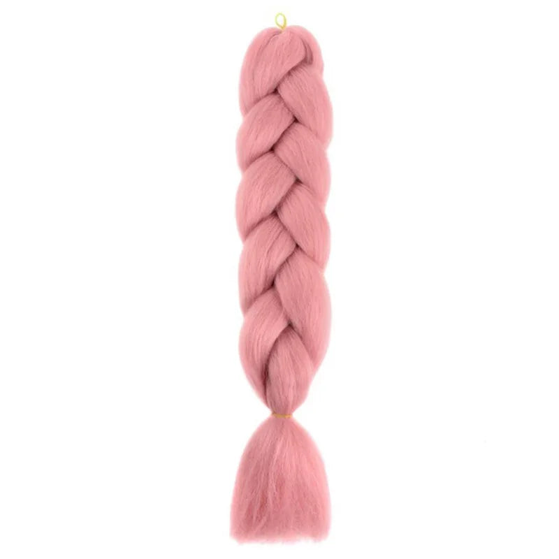 Synthetic 24Inch Jumbo Braids Extensions | Long Yaki Straight Braiding Hair Afro Ombre Color Hair for Women