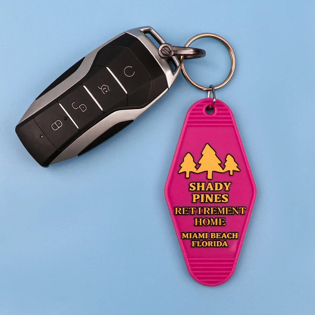 Plastic Key Chain for Keys | Pink Rhombic Key Tag Gift