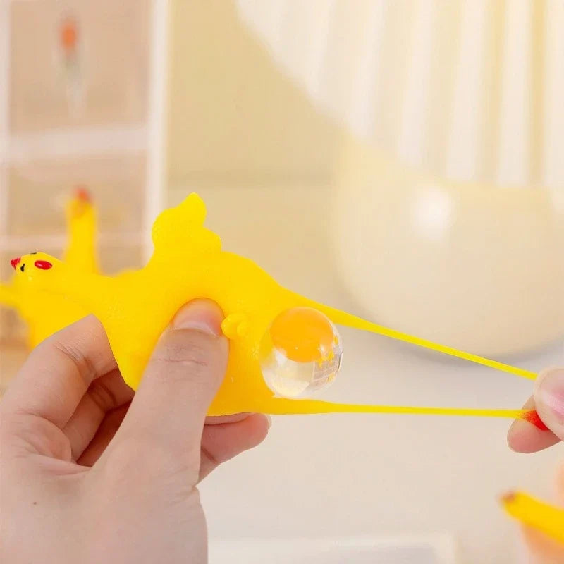 Funny Mini Chicken Keychain | Squeezable Egg-Laying Duck Toy