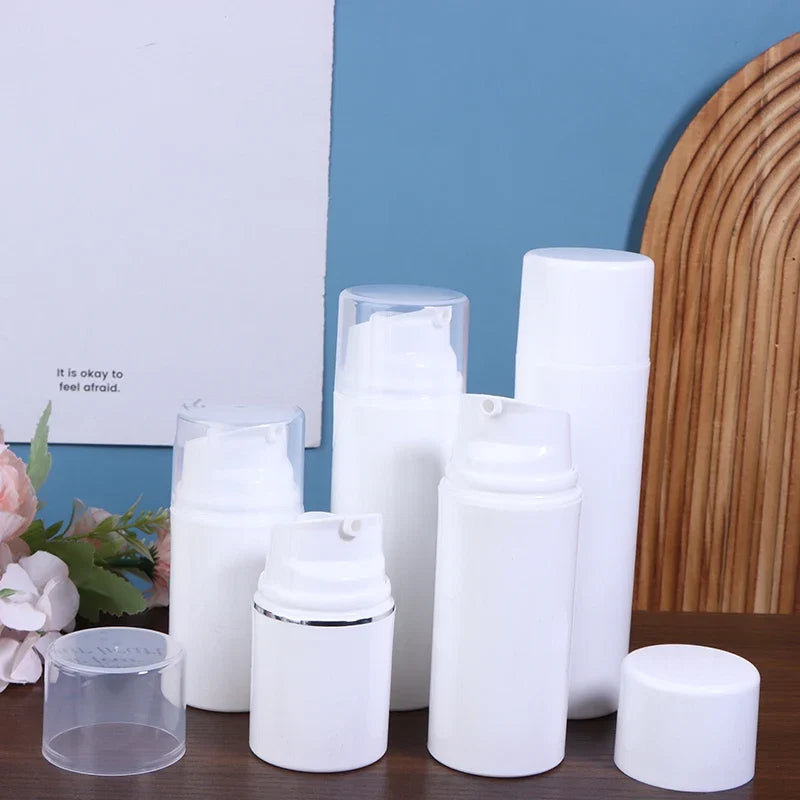 30-150ml Vacuum Pump Bottles | Empty Refillable Travel Dispensers for Creams, Lotions, and Gels