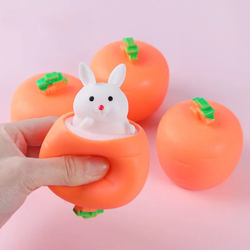Squeeze Cheese Cup Fidget Toy Set | Mouse Rabbit Frog Stress Relief