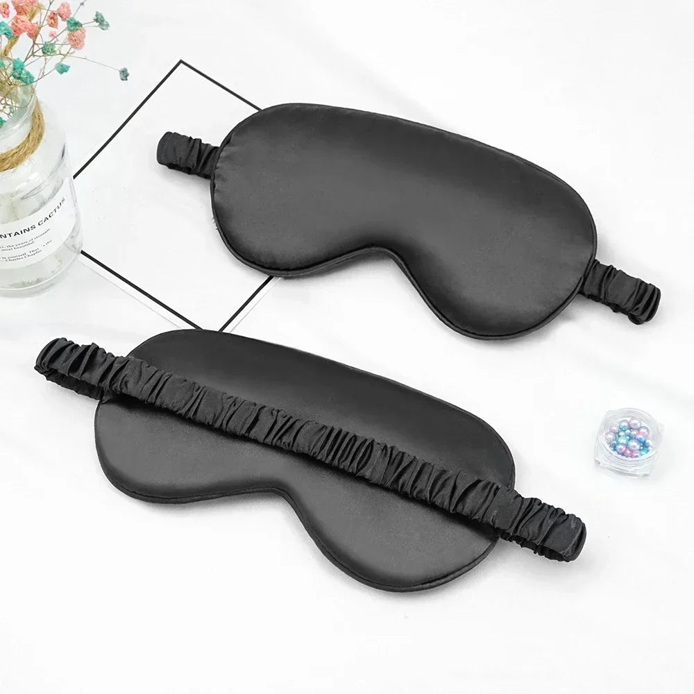 Silk Sleep Eye Mask for Women | Travel Blindfold with Light Blocking