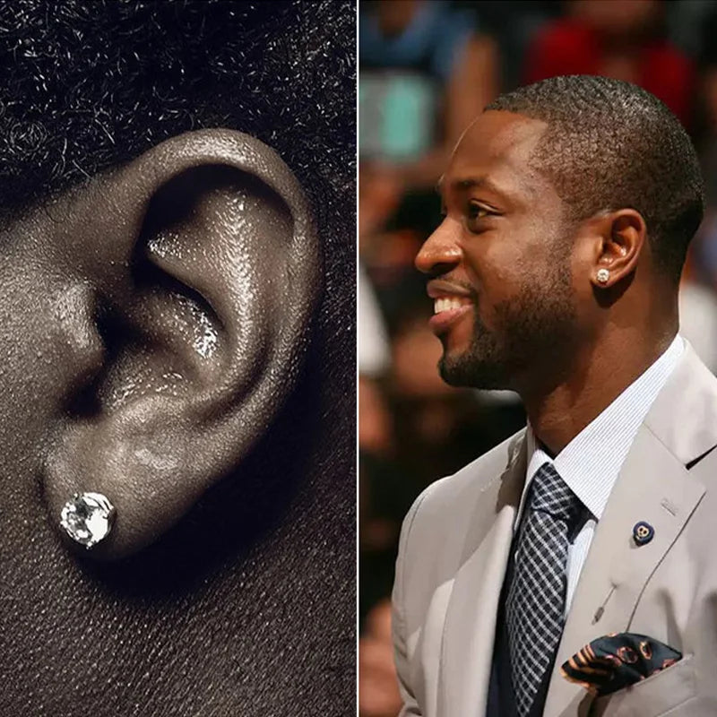 Magnetic Stud Earrings for Men and Women | Non Pierced Crystal Clip On Earrings