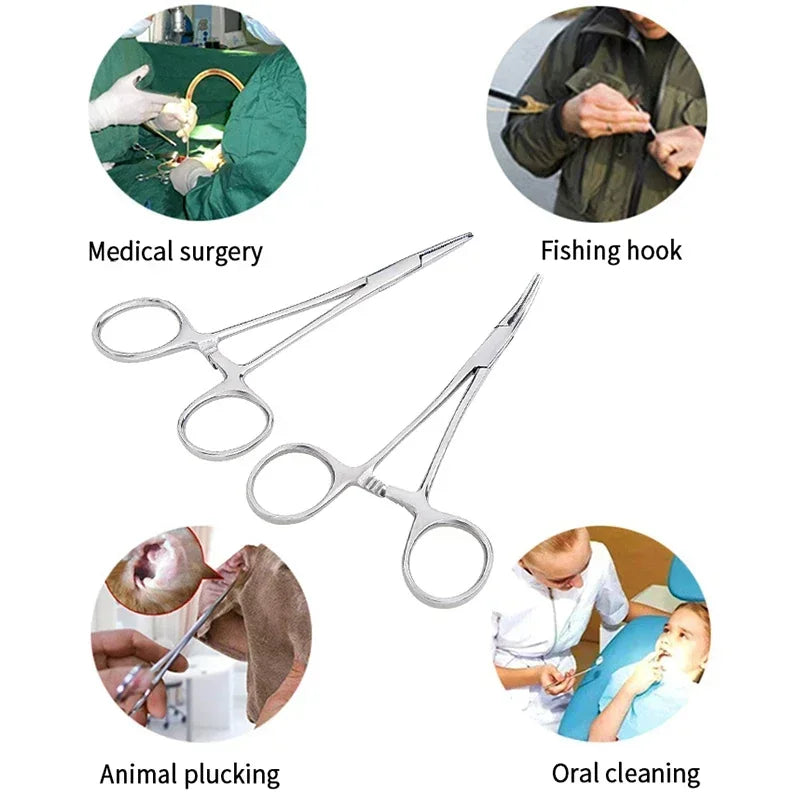 Multifunctional Hemostatic Forceps | Stainless Steel Surgical Clamp for Fishing, Arts & Crafts