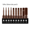 Screwdriver Bits Set 25mm 50mm | S2 Alloy Steel Magnetic Screwdriver Bits for Phillips, Slotted, Hex, Torx