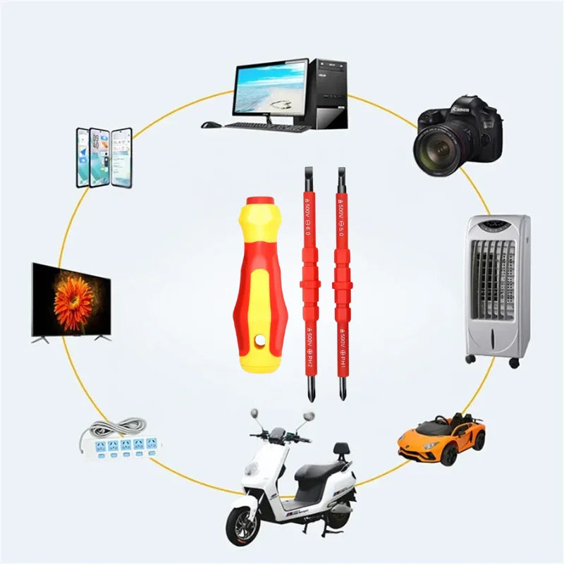 3-in-1 Insulated Screwdriver Kit | Interchangeable Magnetic Bits