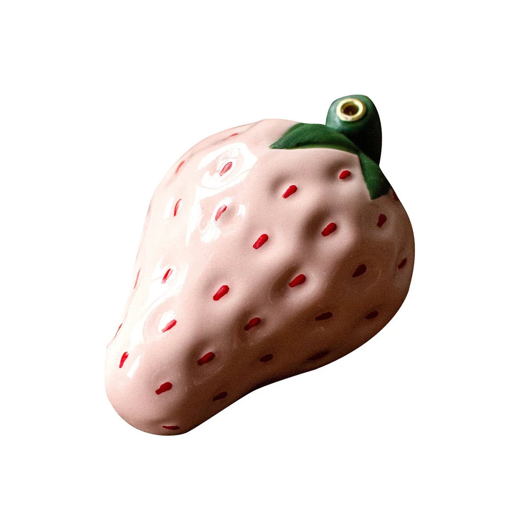 Strawberry Ceramic Incense Burner | Realistic Fruit Home Aromatherapy Decor