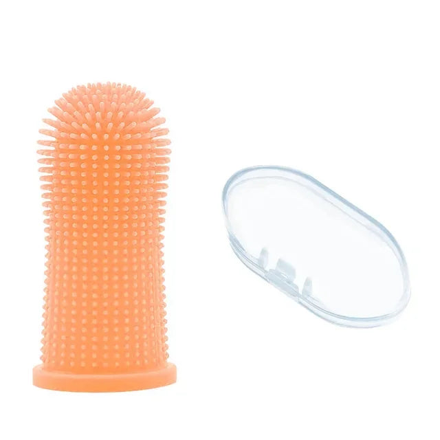 Soft Pet Finger Toothbrush | Dog Teeth Cleaning Breath Care Nontoxic Silicone