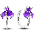 Colorful 925 Sterling Silver Hoop Earrings for Women | Classic Circle Earrings