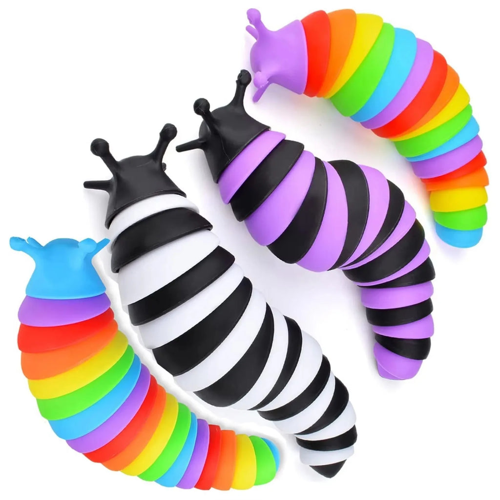 Colorful Simulation Caterpillar Fidget Toy | Articulated Stress Reliever for Kids and Adults