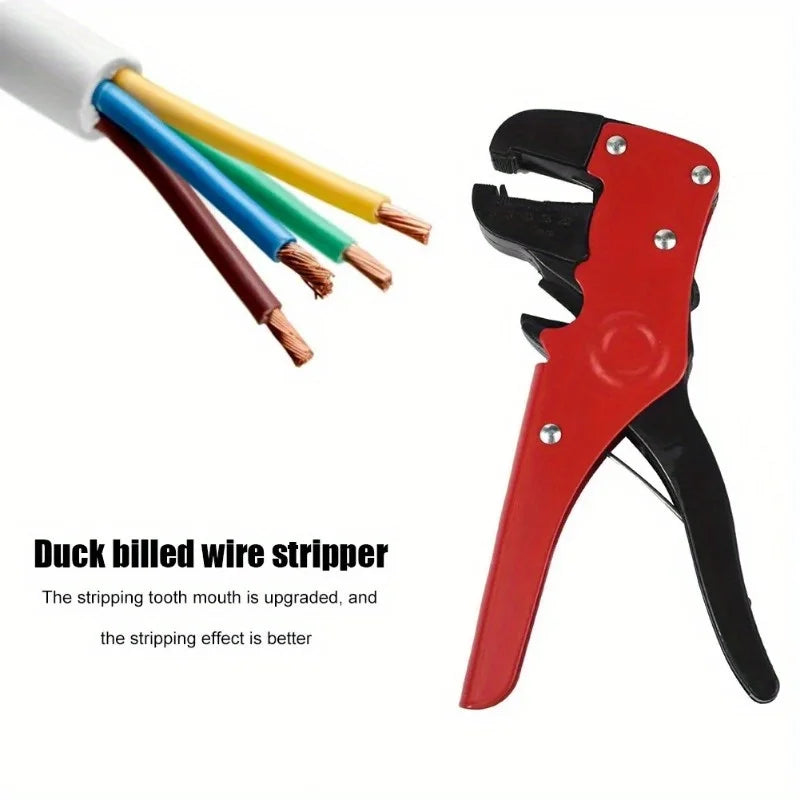 Multifunctional Duckbill Wire Strippers | Portable Plastic Steel Cable Crimper with Reset Spring