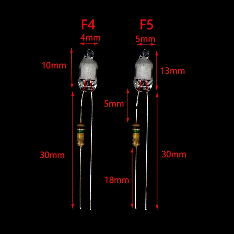 Neon Indicator Light Bulbs 10-Pack | 220V with Built-In Resistor