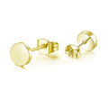 Titanium Steel Stud Earrings for Men Women | Round Black Punk Ear Studs Gift