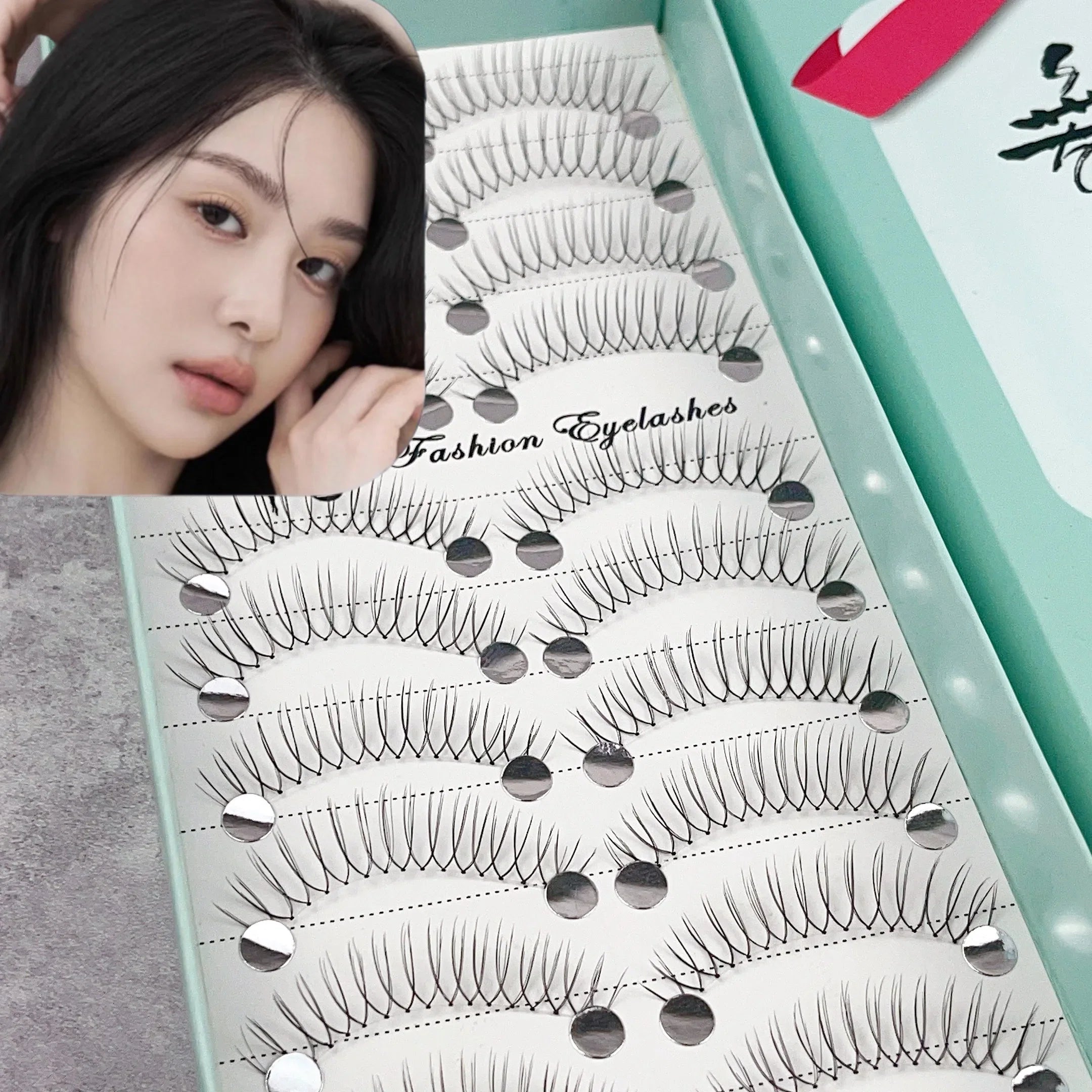 Anime Style False Eyelashes 10 Pairs | 11mm C-Shaped Curled DIY Strip Lashes