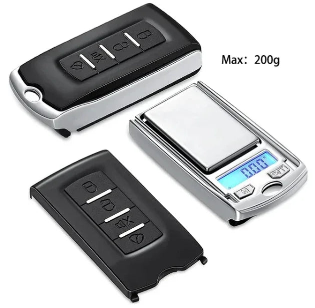 Mini Digital Pocket Scale with LCD Display | 0.01g Precision Car Key Shape