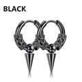 Cross Feather Stud Earrings Set | Unisex Stainless Steel Punk Jewelry