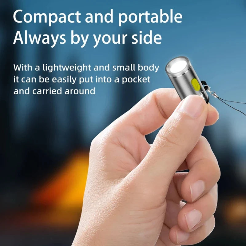 Mini High Brightness LED Flashlight | Type C Rechargeable Travel Torch