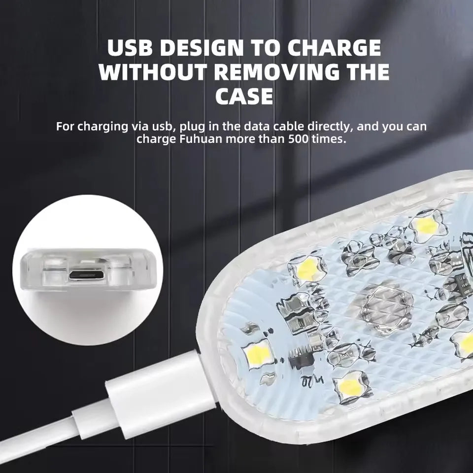 USB Charging LED Touch Light | Mini Wireless Car Interior Lamp for Trunk and Roof