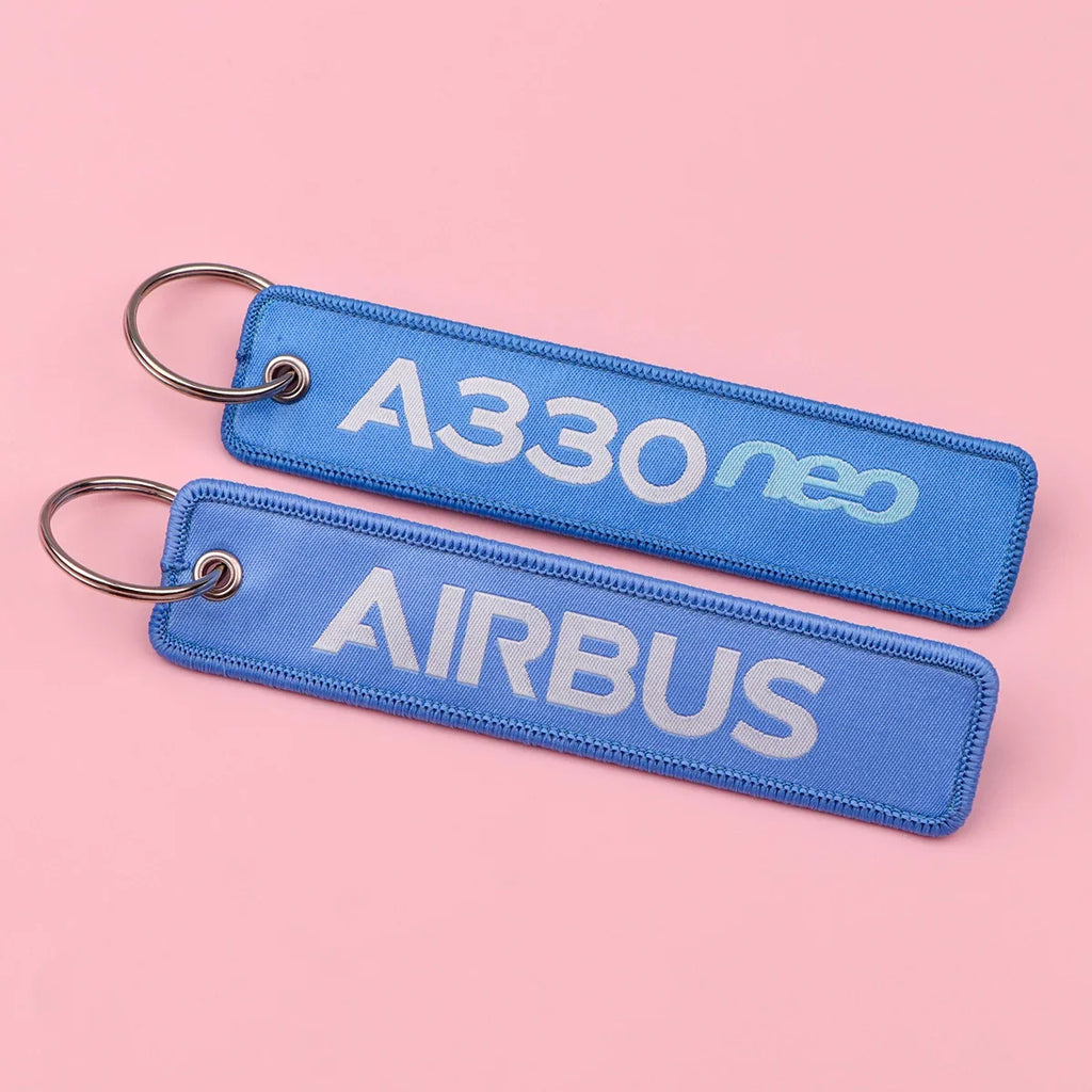 Airline Embroidery Key Fob | Stylish Keychain for Bags and Backpacks