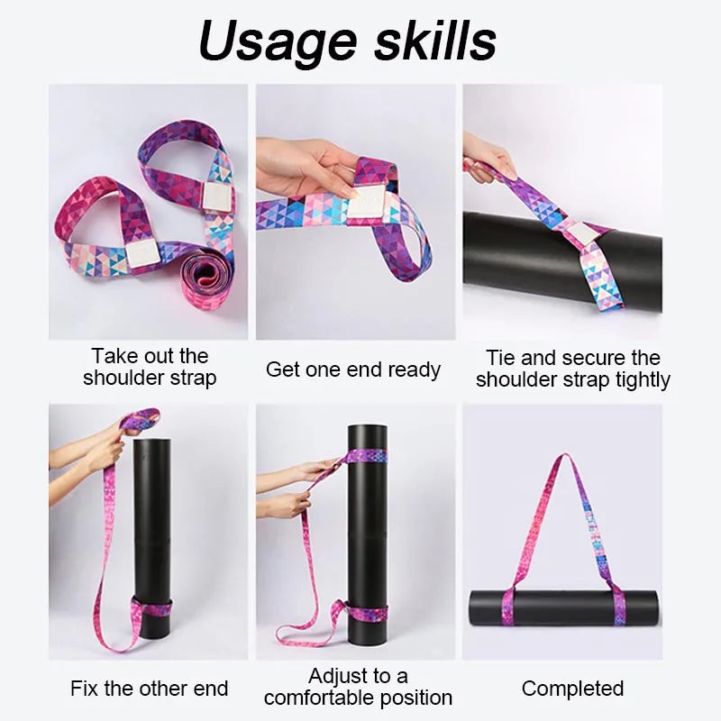 Yoga Mat Strap | Elastic Stretching Band for Pilates and Ballet