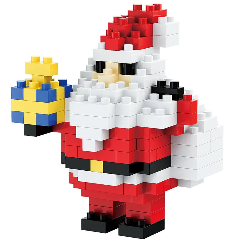 DIY Santa Reindeer Building Blocks | Christmas Domino Game Set