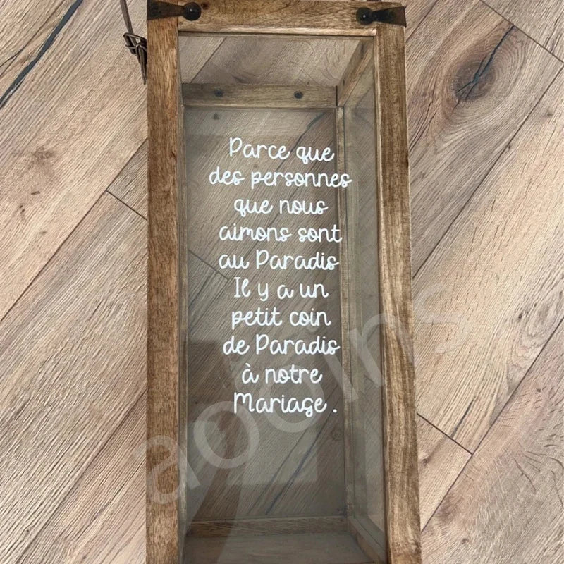 French Lantern Memorial Vinyl Decal Sticker | Wedding and Remembrance Wall Decor