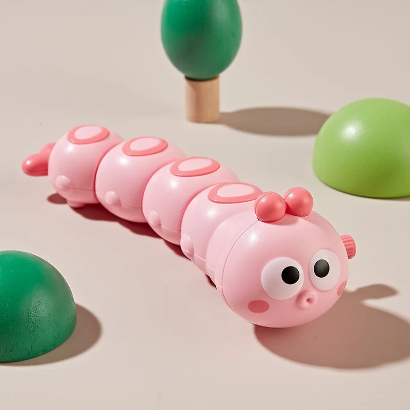 Cartoon Clockwork Caterpillar Crawling Toy | Parent-Child Interactive Wind Up Toy for Kids