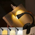 Rechargeable 3-Color Mini LED Book Light | 360° Adjustable Clip Eye Protection Reading Lamp