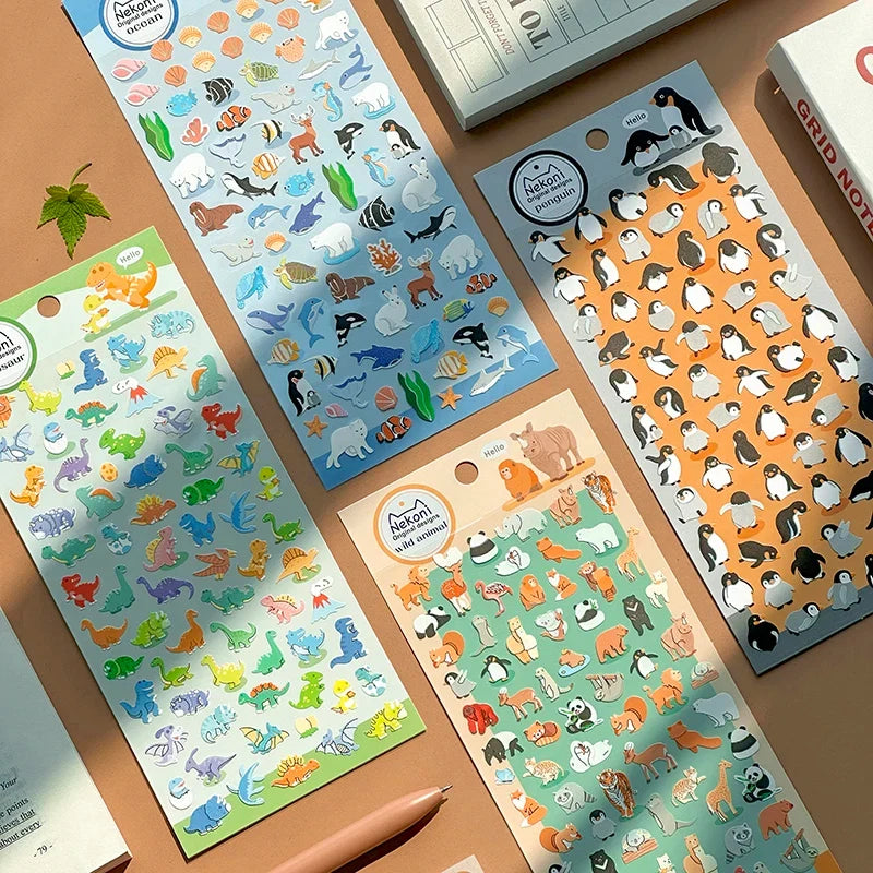 Cute Animal Sticker Pack for DIY Journaling and Scrapbooking | 50+ Pieces
