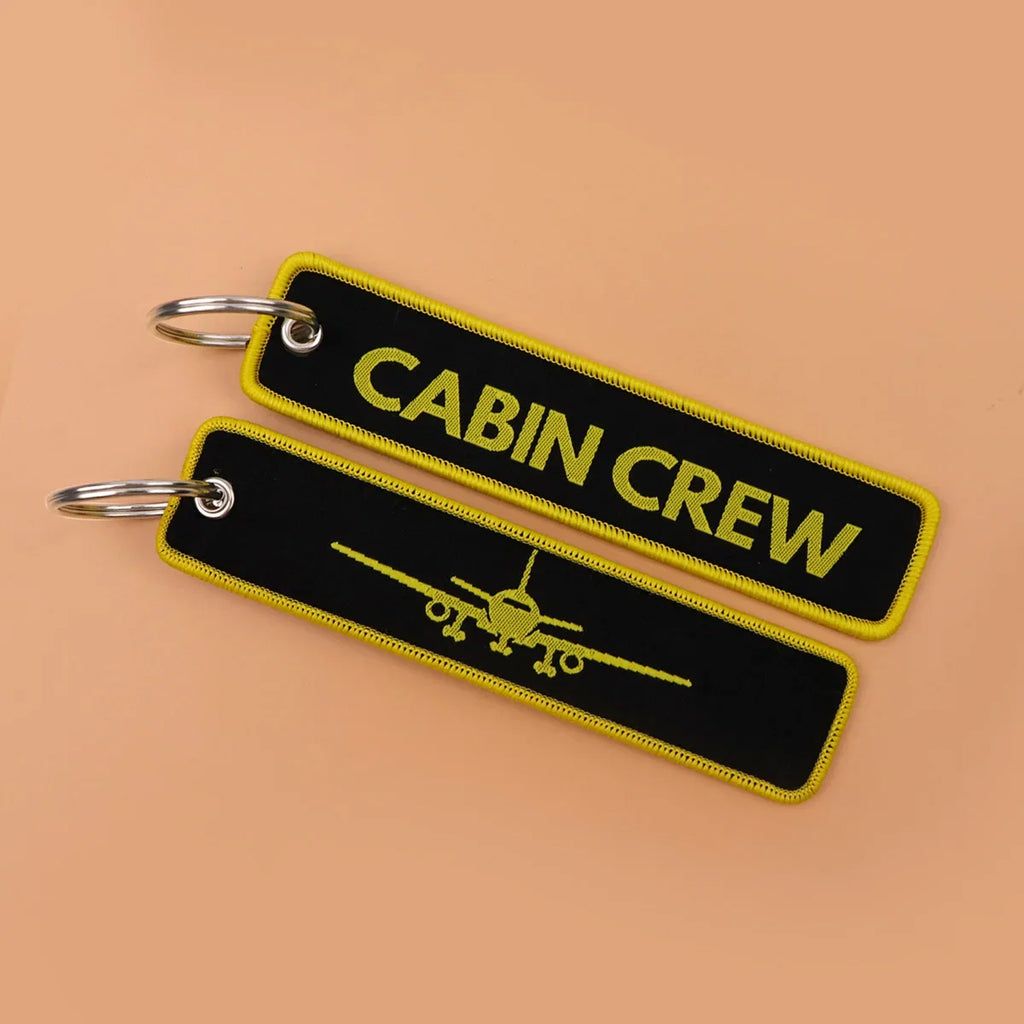Airline Embroidery Key Fob | Stylish Keychain for Bags and Backpacks