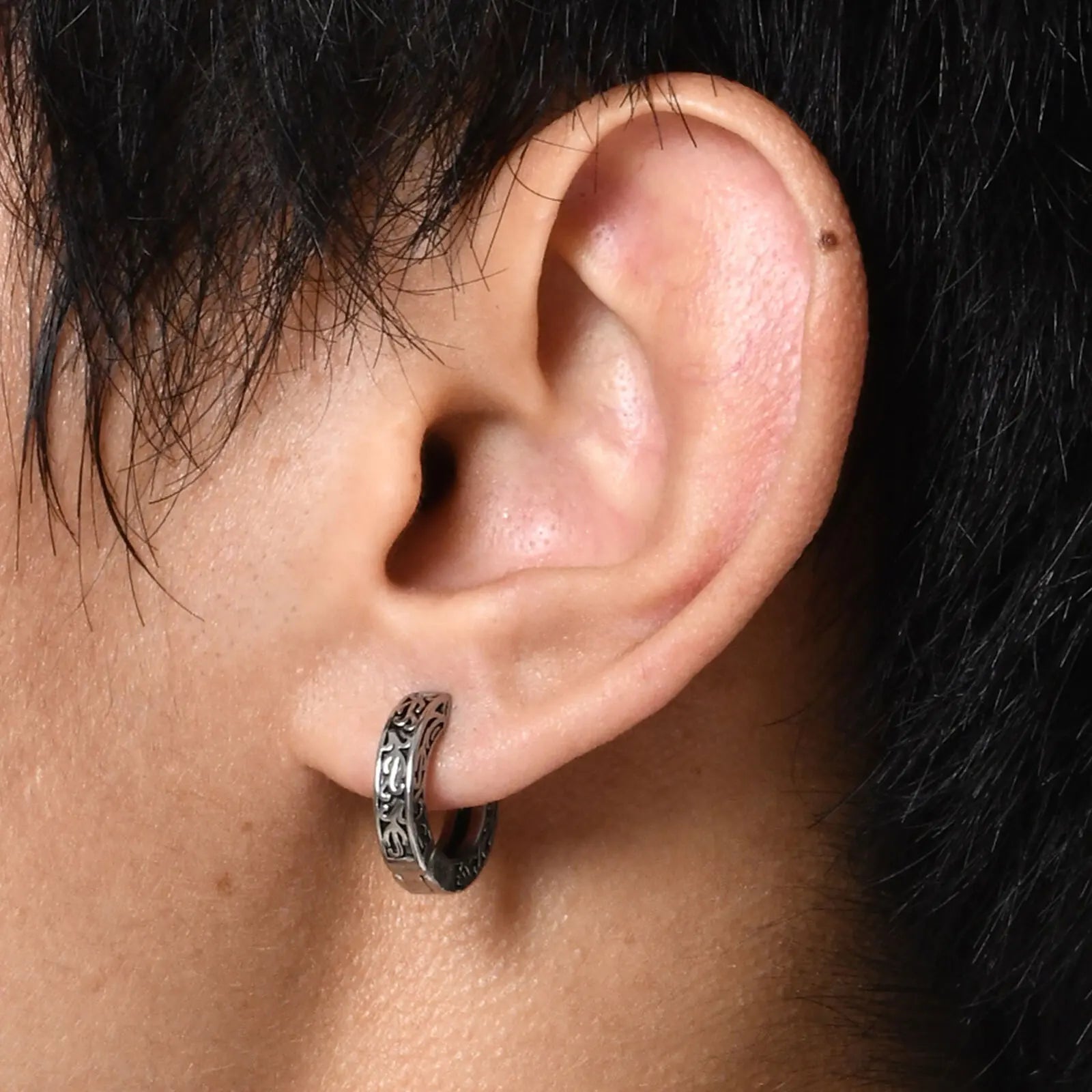 Stainless Steel Small Hoop Earrings for Men | Hypoallergenic Huggies
