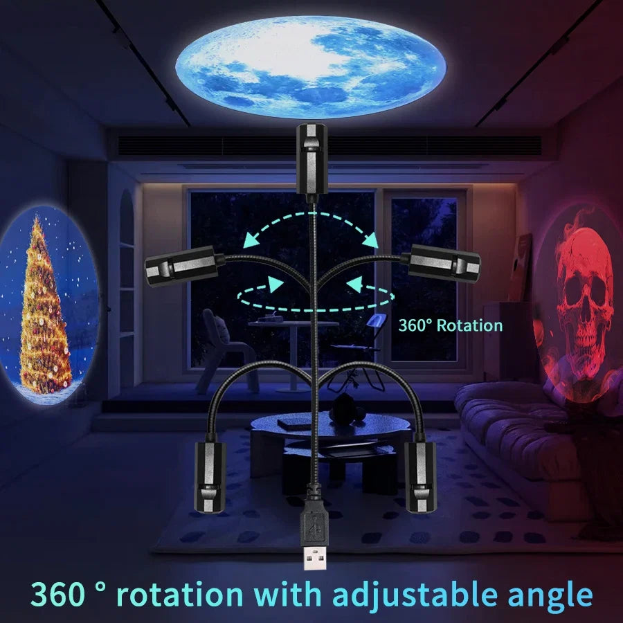 Moon Light Lamp | Projector Night Light for Ceiling Wall Mood Decoration