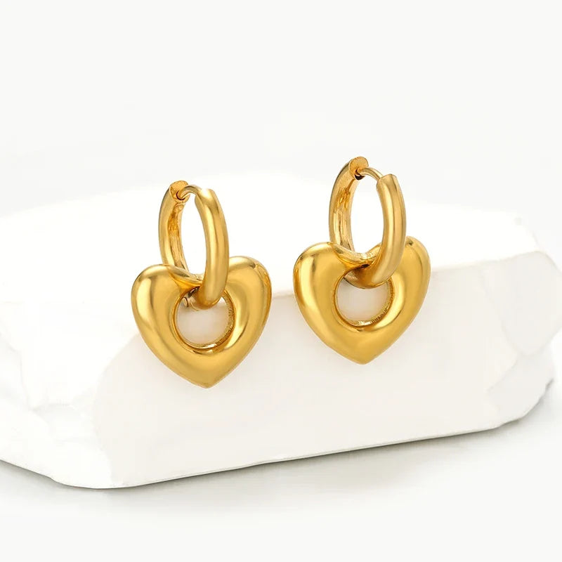 10pcs Stainless Steel Hoop Earrings Set | Fashion Huggie Earrings for Women and Men