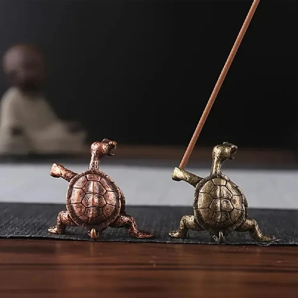 Mini Turtle Shape Incense Stick Holder | Metal Animal Incense Burner