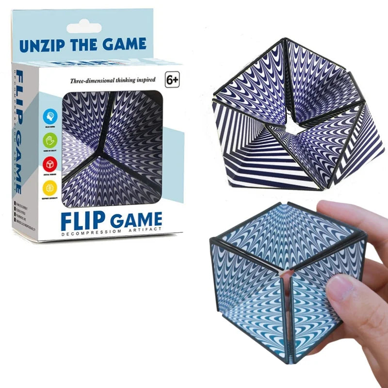 Infinite 3D Magic Cube | Irregular Flip Puzzle for Stress Relief and Focus
