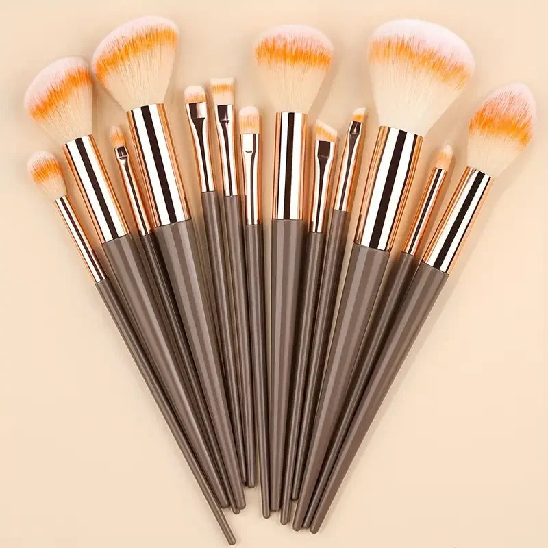 13-Piece Makeup Brush Set | Complete Eye Shadow, Concealer & Powder Brush Kit