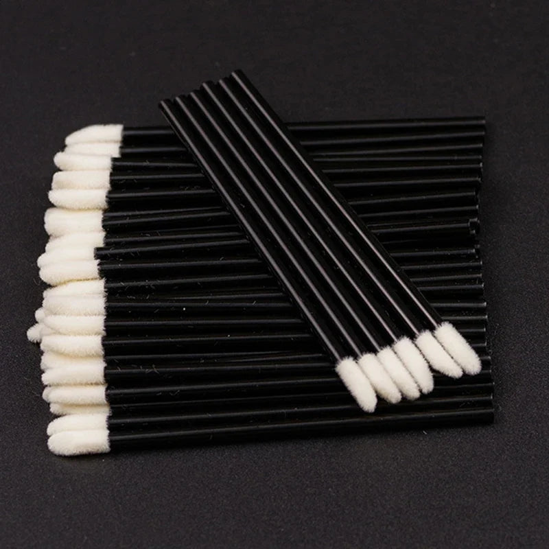 Kekelala 50Pcs Disposable Lip Brushes | Multi-Use Makeup Applicators for Lip Gloss and Eyelash Extensions