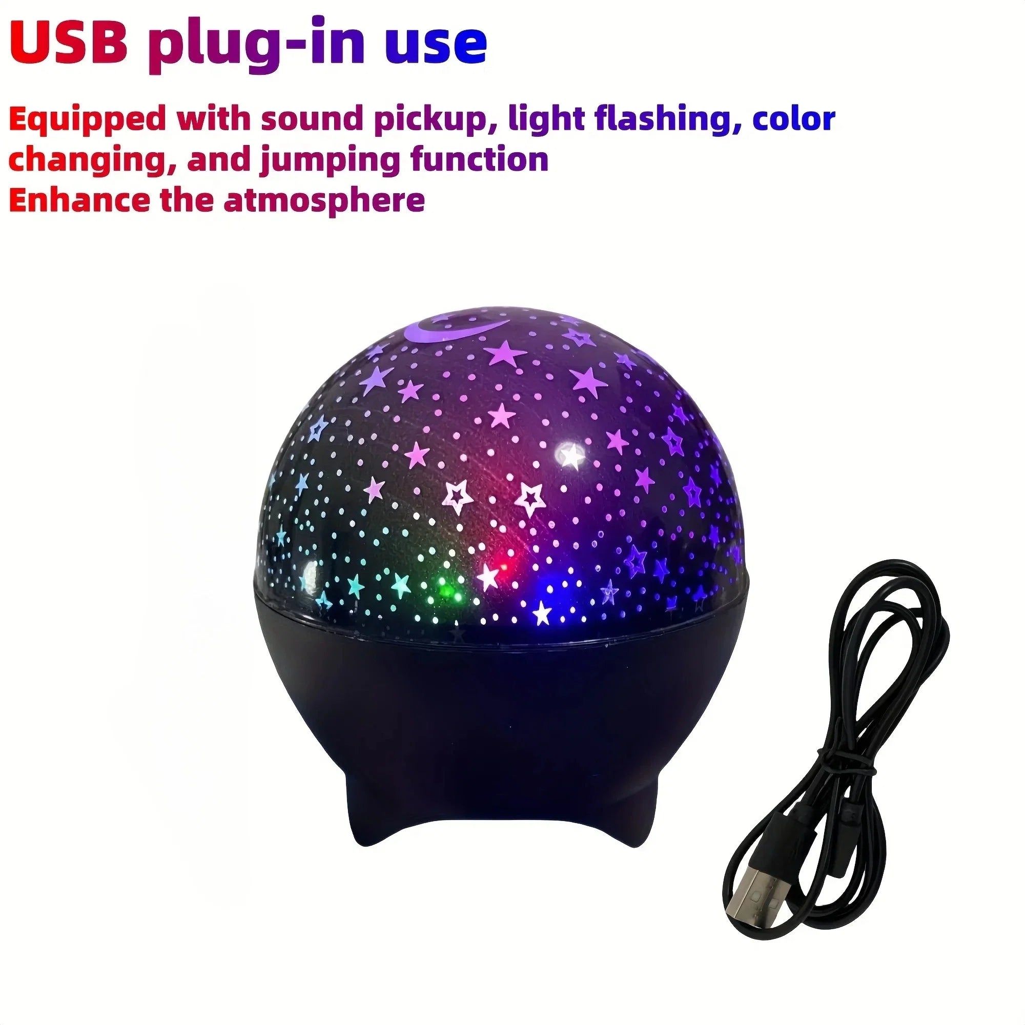 Starry Sky Projector Light | USB Moon Night Light for Kids Room Decor
