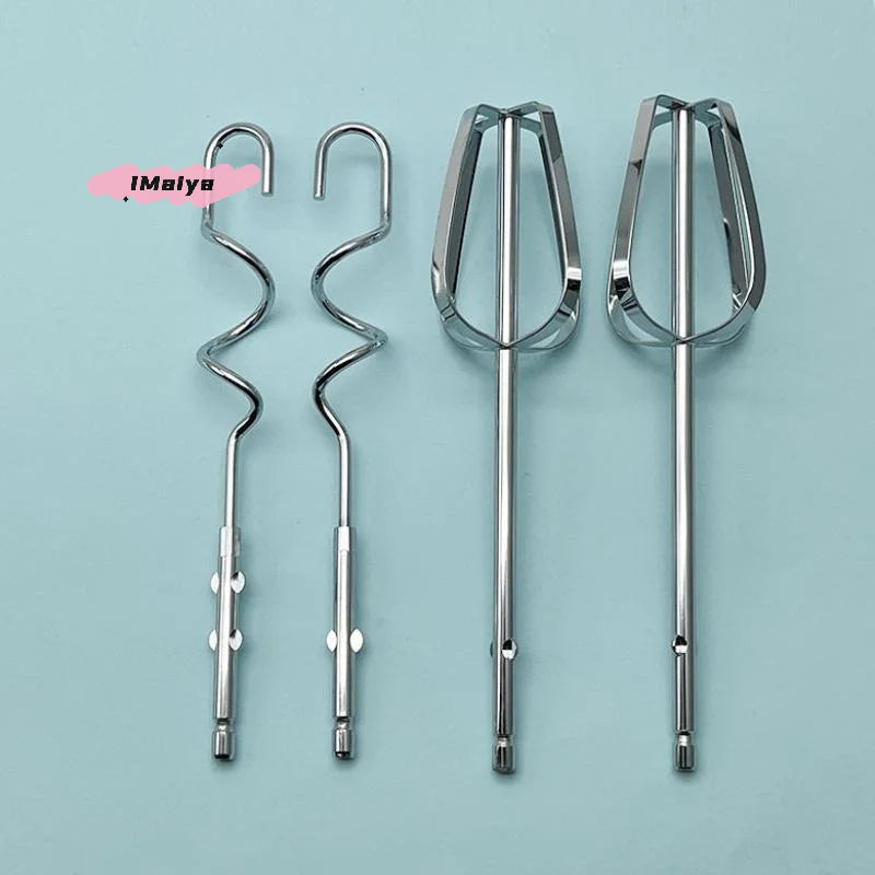 Stainless Steel Egg Beater Set | Handheld Mixing Hooks for Electric Mixer