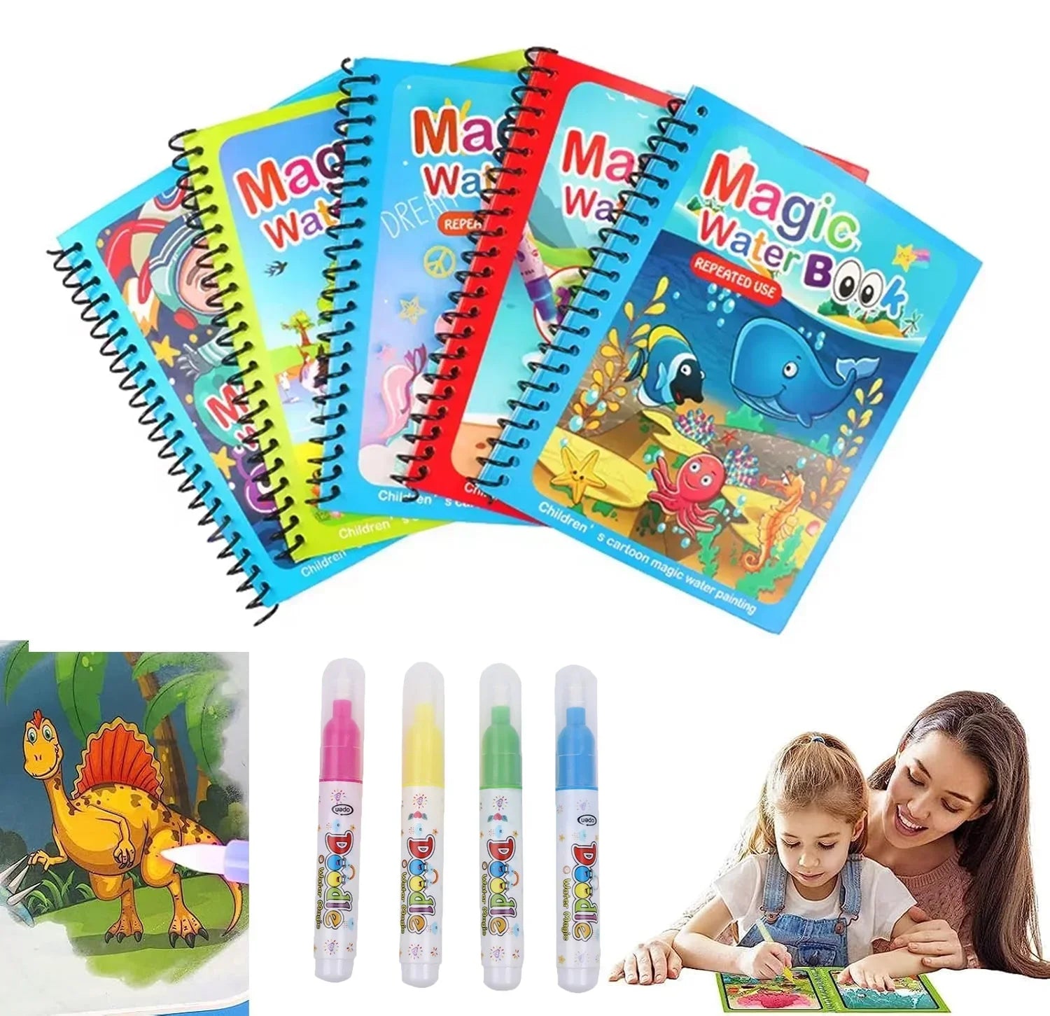 1pc Children's Reusable Water Drawing Book | Mess-Free Magic Coloring Pad
