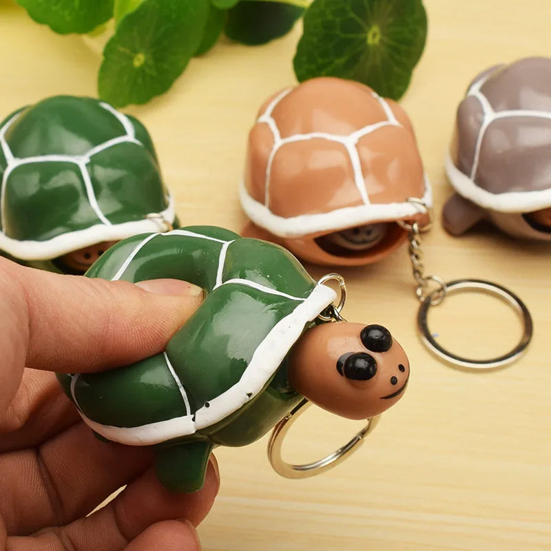 Tortoise Squeeze Fidget Toy | Stress Relief Keychain for ADHD