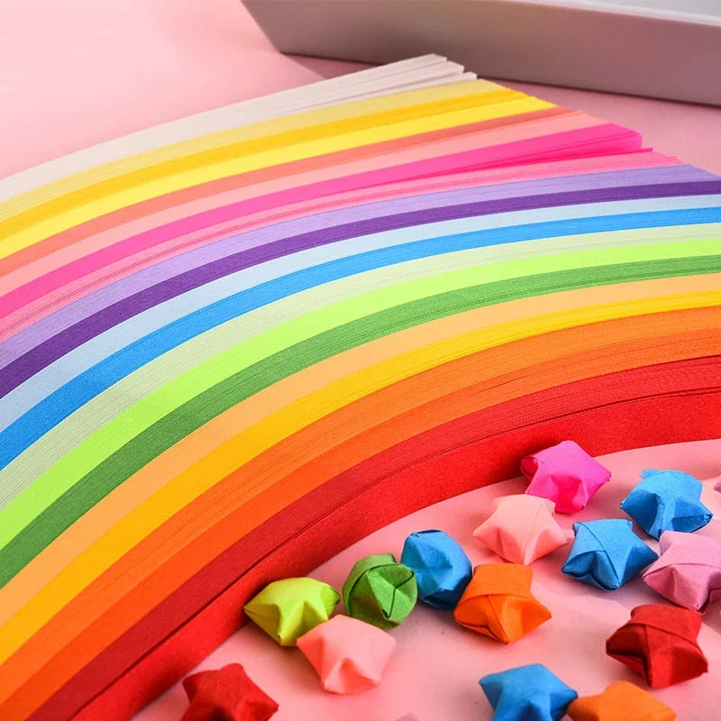 540 Sheets Origami Star Paper Strips | Colorful Lucky Star Folding Paper for DIY Crafts