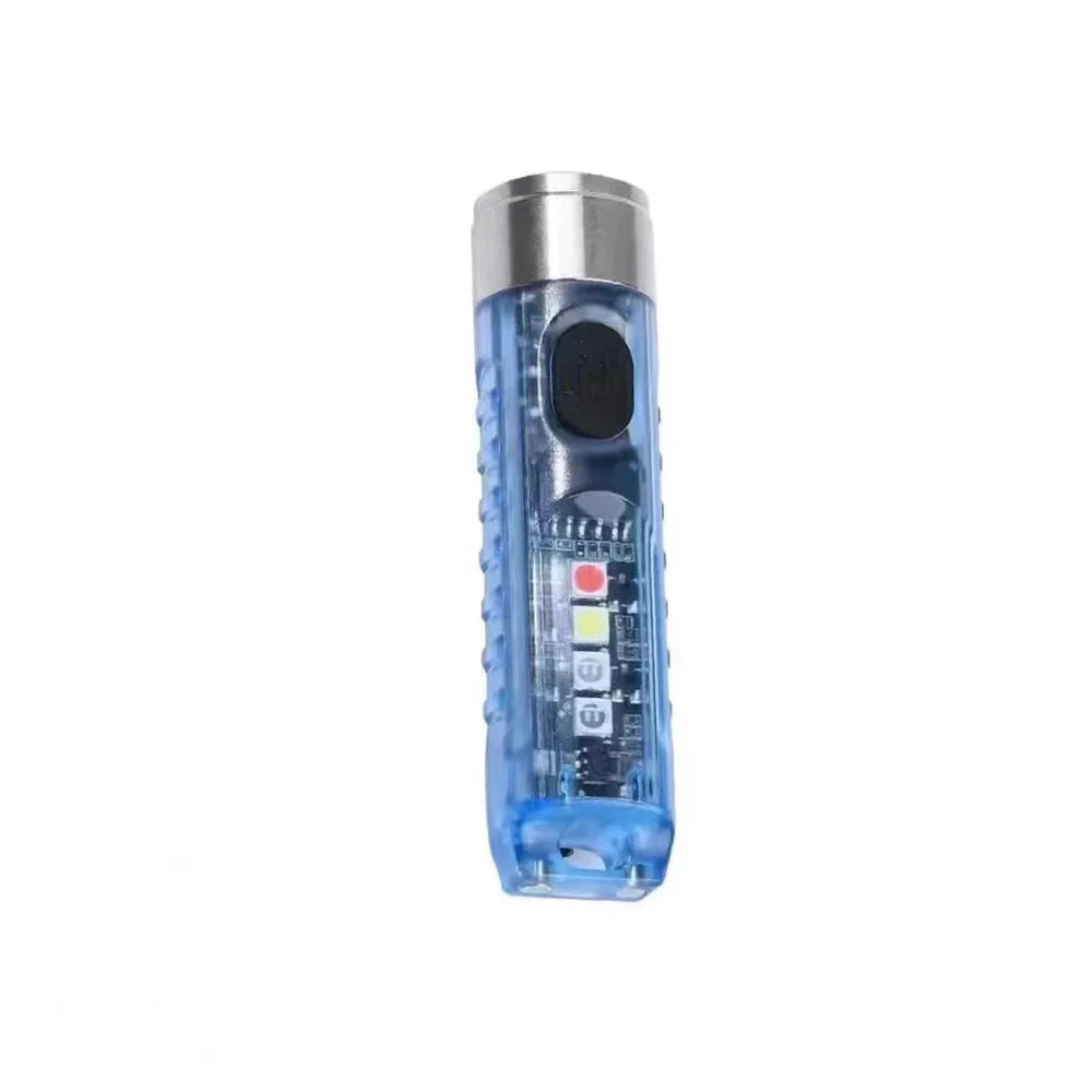 Mini EDC LED Flashlight | Portable Keychain Light with Magnetic Base and USB Rechargeable UV Lamp