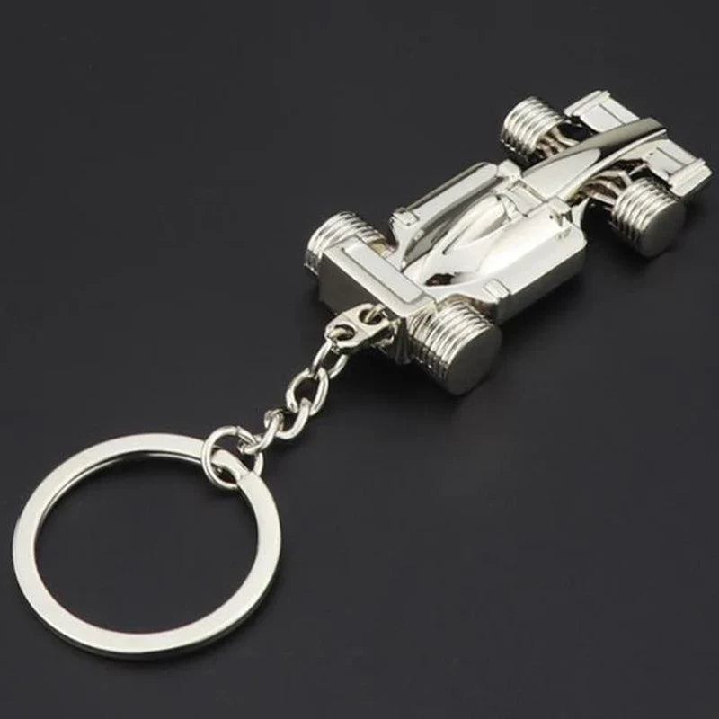 Mini Formula 1 Racing Car Keychain | Zinc Alloy Key Ring for Men