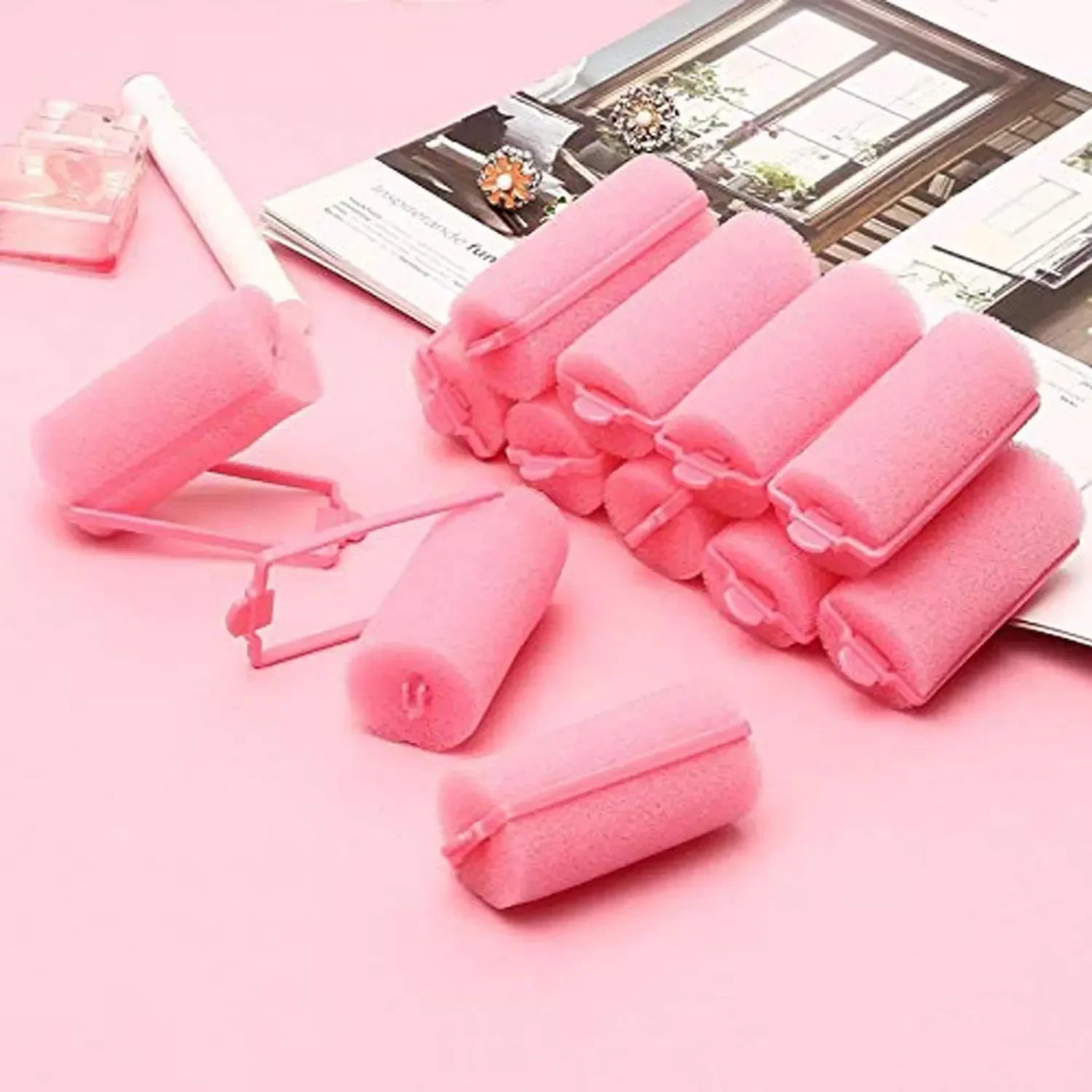 Soft Sponge Foam Hair Rollers | DIY Curling Kit for Natural Bouncy Curls