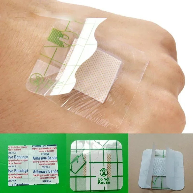 50pcs/100pcs Waterproof Adhesive Square Bandages | First Aid Wound Care Stickers