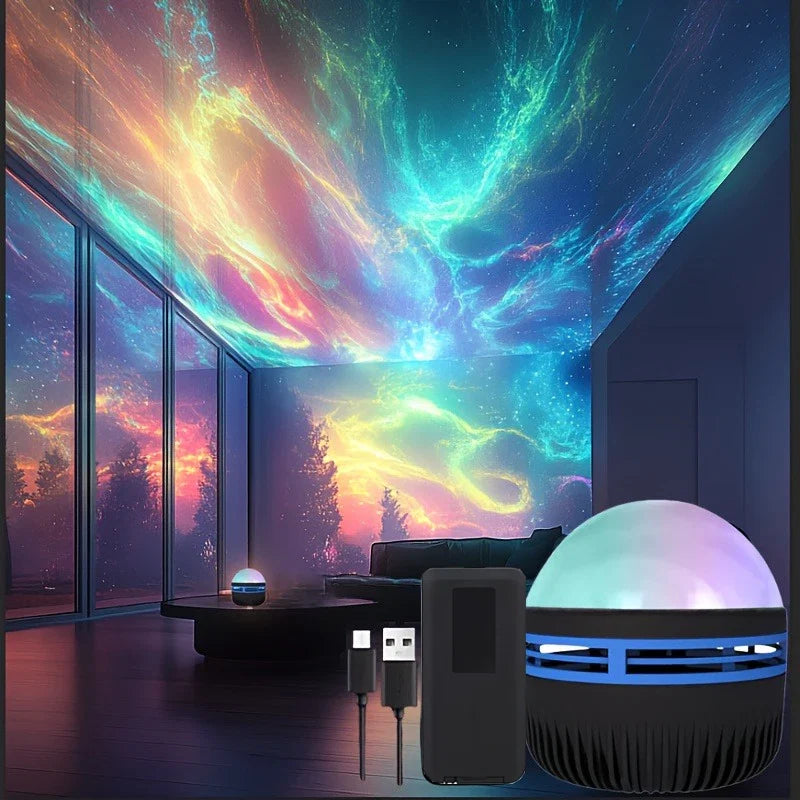 Northern Lights LED Atmosphere Projector | 7 Modes Starry Night Light with Remote